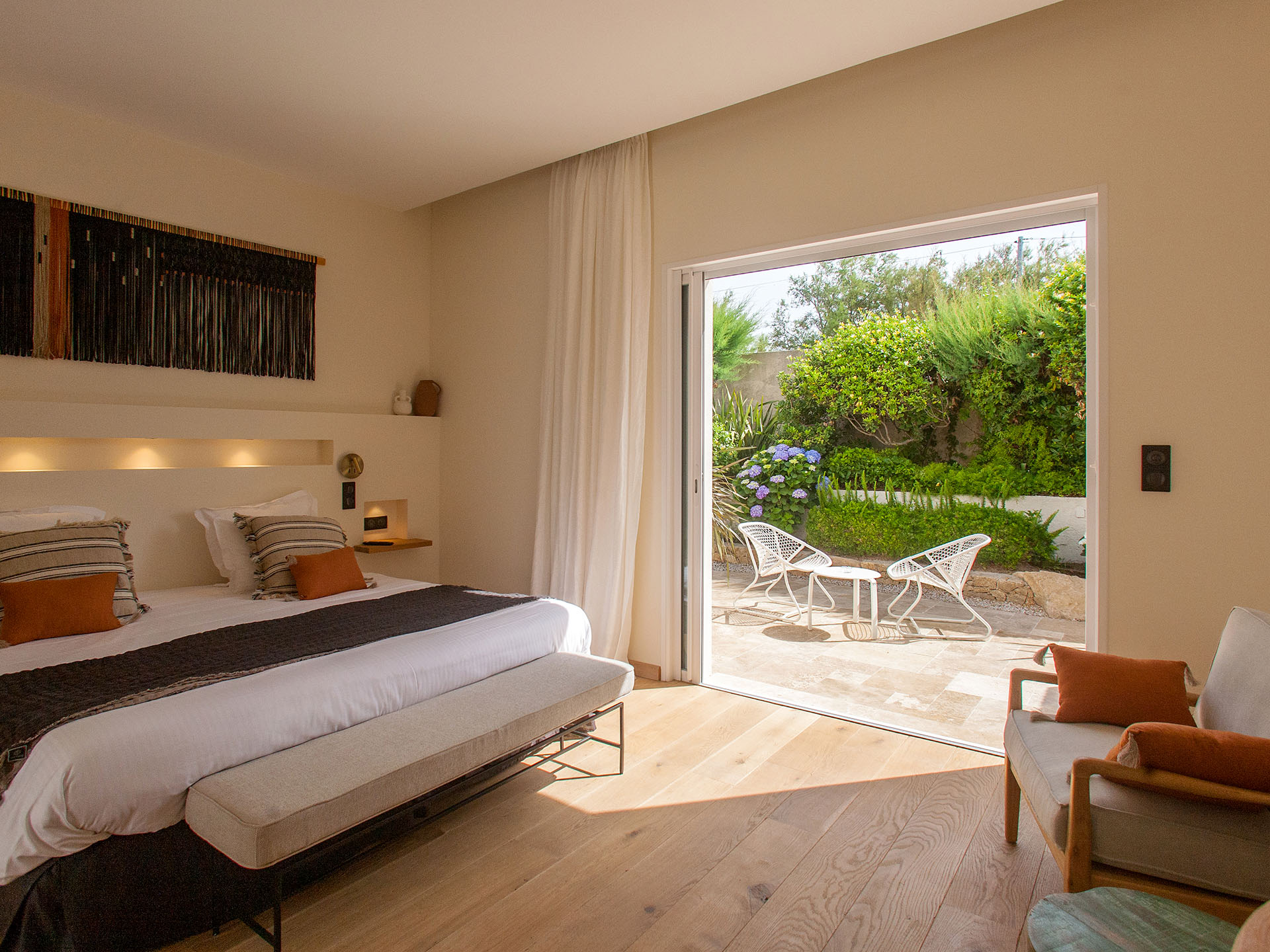 Lit 2 places et vue jardin